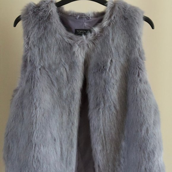 Topshop Tops - Faux Fur vest